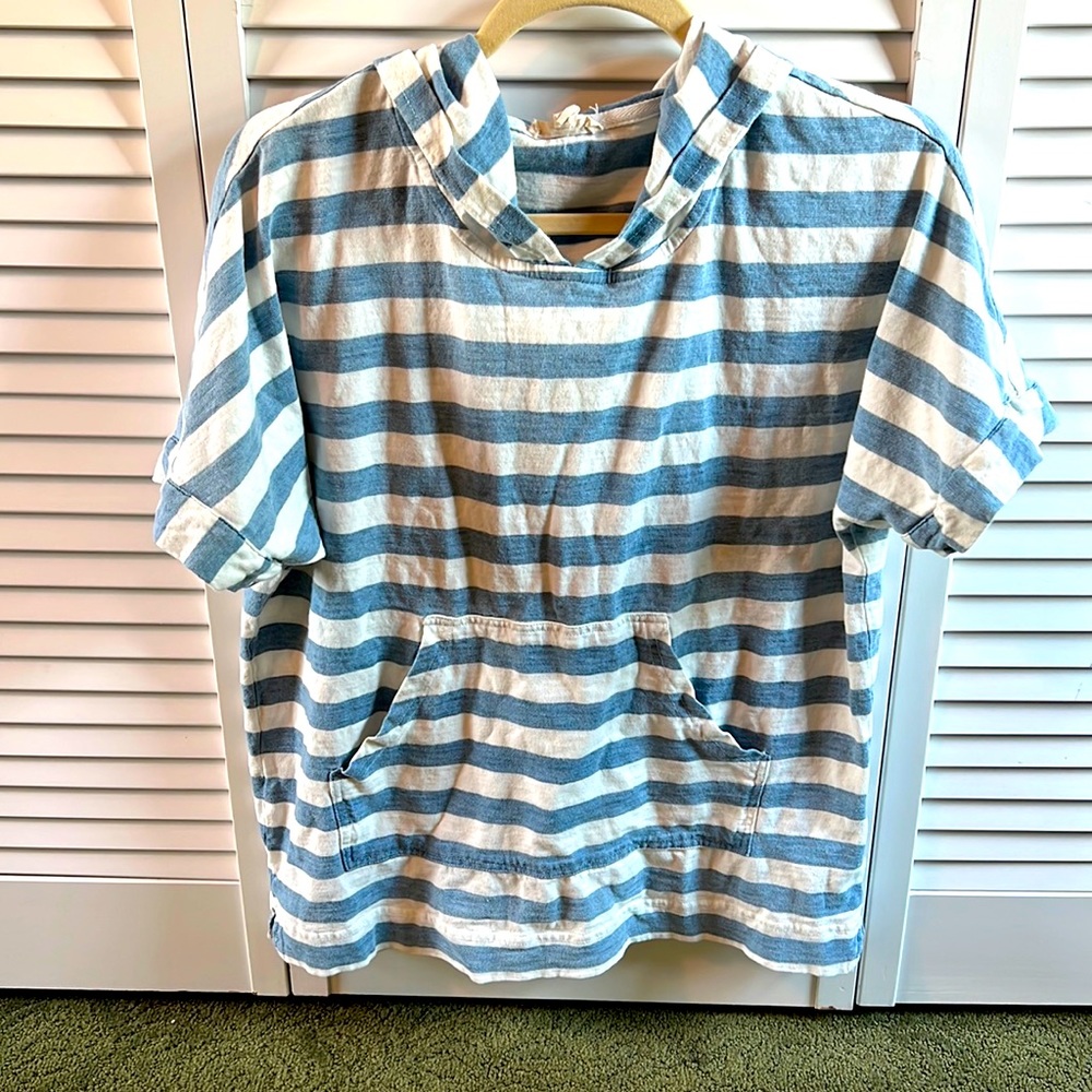 Short sleeve hooded slub tee